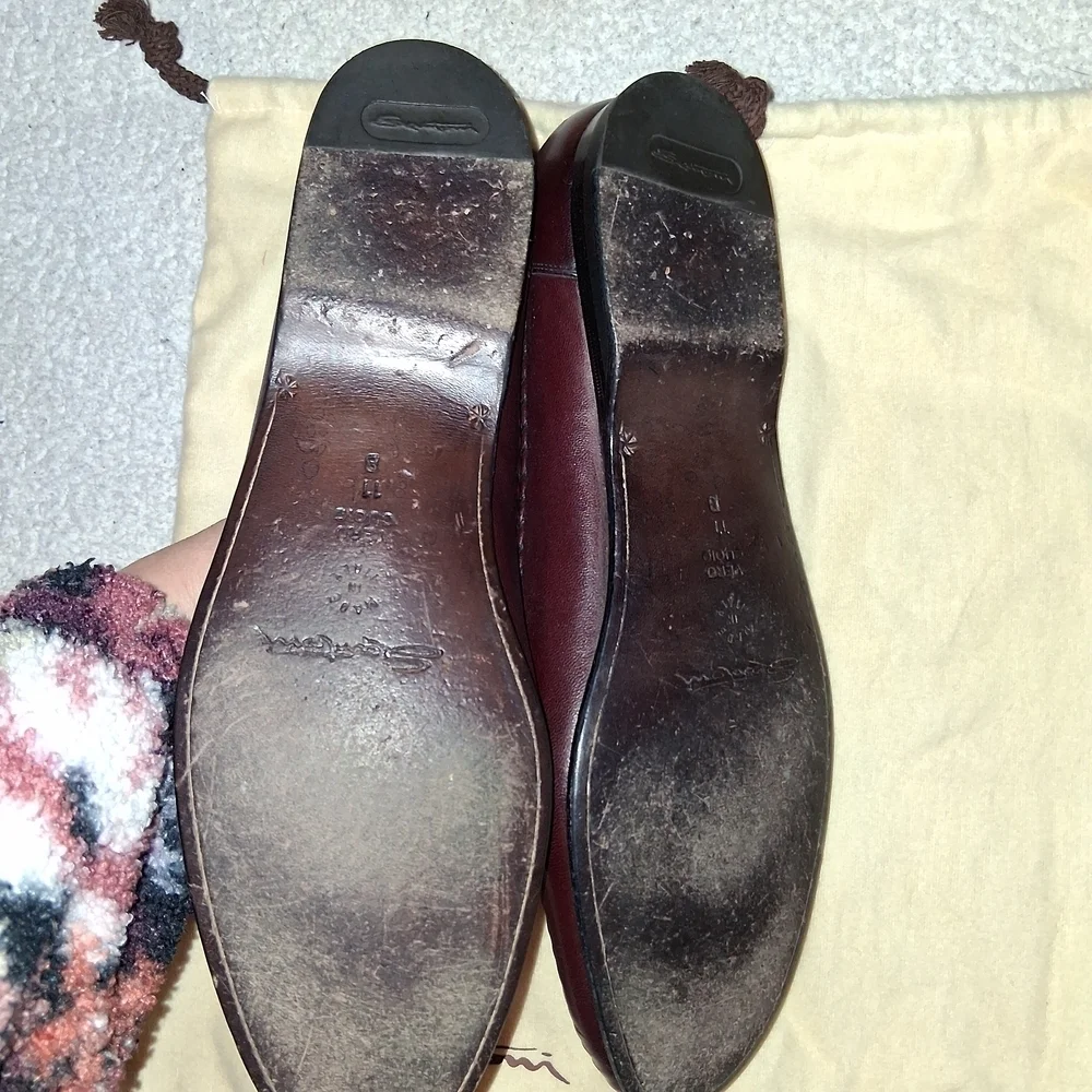 Santoni Men's Marc Rich Burgundy Leather Loafers